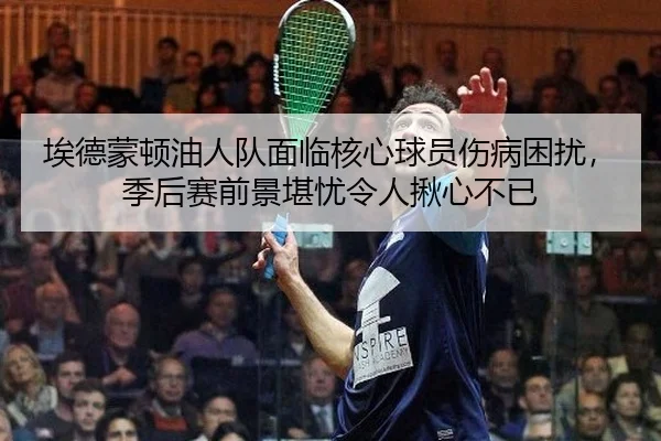 埃德蒙顿油人队面临核心球员伤病困扰，季后赛前景堪忧令人揪心不已